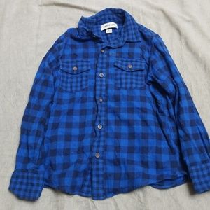 Dark blue button up shirt